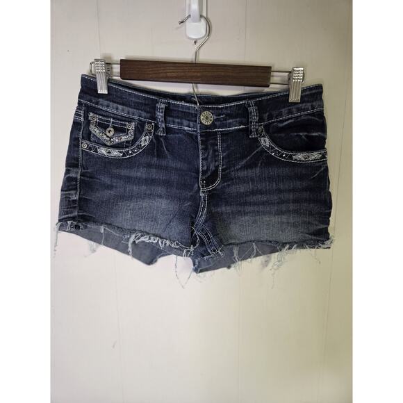 Ariya Y2K Style Denim Cut Off Jean Shorts Size 7 / 8 - Picture 1 of 8